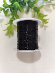 Rolo Fio de Stretch Lastex Elástico Preto (10mts)