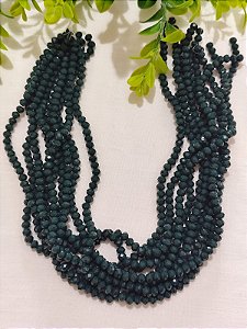 Cristal Verde Musgo 6mm (1 fio - Aproximadamente 86un)