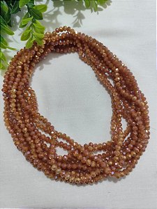 Cristal Laranja Boreal 6mm (1 fio - Aproximadamente 86un)