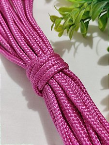 Corda Trançada 6mm Rosa (metro)