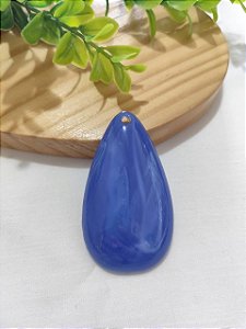 Pingente Resina Gota 67mm Azul Mesclado (un)