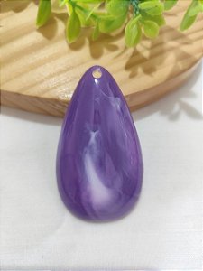 Pingente Resina Gota 67mm Roxo Mesclado (un)
