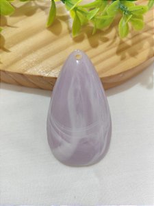 Pingente Resina Gota 67mm Lavanda Mesclado (un)