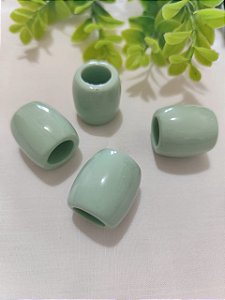 Conta de Resina Menta 23mm, abertura 13mm  (2un)