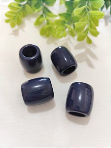 Conta de Resina Azul Marinho 23mm, abertura 13mm  (2un)