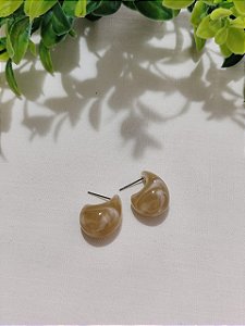 Brinco Resina Gota Nude Mesclado (par)