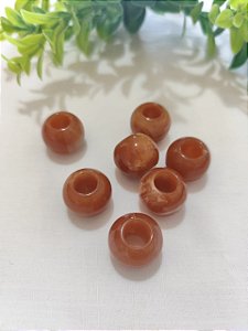 Bola Resina 20mm Caramelo Mesclado, furo 8mm (4un)