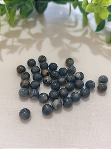 Bola Resina 8mm Azul Petróleo Mesclado (20gr-Aproximadamente 70un)