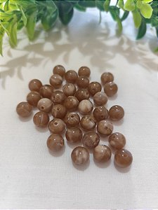 Bola Resina 10mm Capuccino Mesclado (20gr - Aproximadamente 40un)