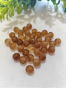 Bola Resina 10mm Âmbar Mesclado (20gr - Aproximadamente 40un)