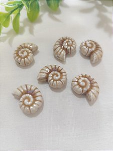 Caracol Porcelana, Passante Nude 20mm, furo 3mm (un)