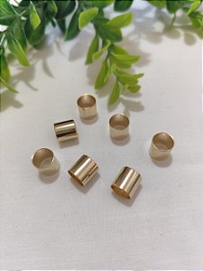 Passador Liso 10mm Ouro, abertura 10mm (un)