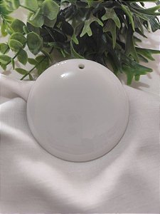 Pingente Resina Redondo 65mm Off White (un)