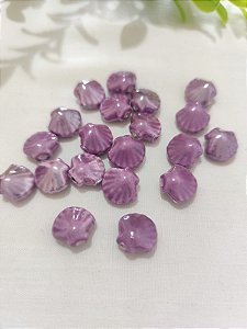 Concha Porcelana passante 10mm Roxo (un)