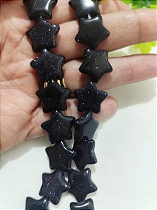 Pedra Goldstone Azul formato estrela (un)