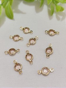 Entremeio Zircônia Nude 6mm Ouro (5un)