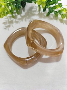 Bracelete Resina Fechado Nude Mesclado 66mm (un)