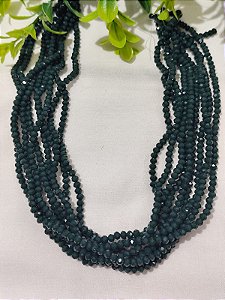 Cristal Verde Musgo Leitoso 4mm (1 fio - 120un)