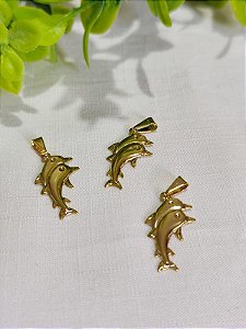 Pingente Golfinho 20mm Ouro (un)