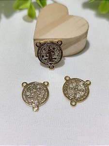Entremeio para Terço São Bento 18mm Ouro (un)
