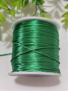Fio de Seda 1mm  Verde Bandeira (5 metros)