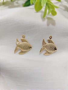 Pingente Peixe 18mm Ouro (un)
