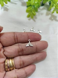 Pingente Cauda de Sereia 9mm Níquel (5un)