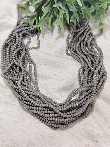 Cristal Cinza Leitoso 2mm (1 fio - 160un)