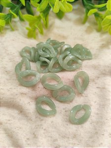 Elo de Resina 12mm Verde Mesclado (10gr - Aproximadamente 23un)