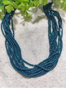 Cristal Azul Petróleo 2mm (1 fio - 160un)