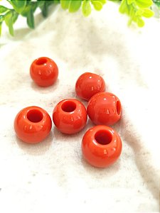 Bola resina 18mm, abertura 7mm Terra Cota (4un)