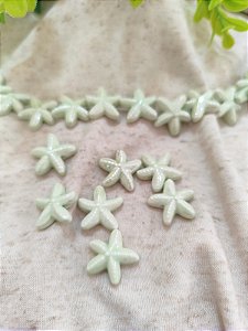Estrela do Mar Porcelana Passante 20mm Menta, furo 1mm (un)