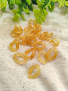 Elo de Resina 12mm Amarelo Claro Mesclado (10gr - Aproximadamente 23un)