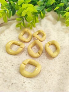 Elo de Resina Cartier 30mm Amarelo (6un)