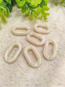 Elo de Resina 30mm Off White (6un)