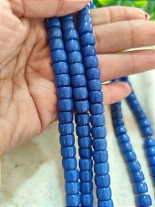 Disco de Murano 5mm Azul Royal (1 Fio - Aproximadamente 61un)