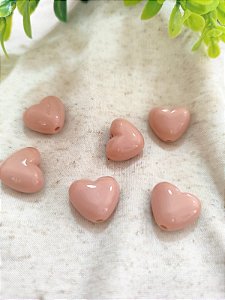 Coração Resina 15mm Rosê (un)
