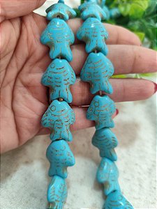 Peixe Howlita Turquesa 20mm (un)