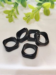 Passante Resina 20mm Preto, abertura 17mm (4un)