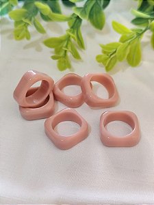 Passante Resina 20mm Rosa, abertura 17mm (4un)