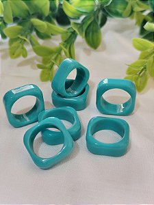 Passante Resina 20mm Turquesa, abertura 17mm (4un)