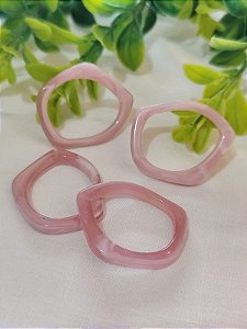 Entremeio Resina Rosa Mesclado 35mm, abertura 22mm (4un)