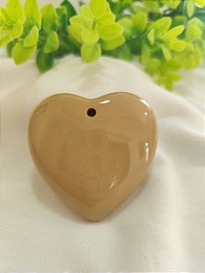 Pingente Coração Resina Nude 60mm (un)