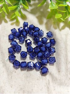 Cristal Acrílico Quadrado 8mm Azul Royal (10gr - Aproximadamente 41un)