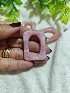 Entremeio Retangular 35mm Rosa Mesclado (4un)