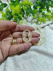 Entremeio Resina 34mm Amarelo Fosco (4un)