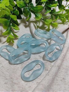 Entremeio Resina 34mm Azul Fosco (4un)