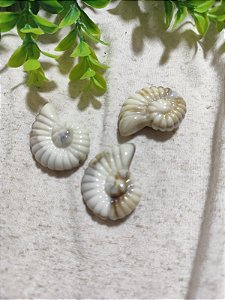 Passante Caracol Resina Nude Mesclado 40mm, abertura 3mm (un)