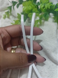 Tira de Couro Sintético Off white 5mm (1 metro)