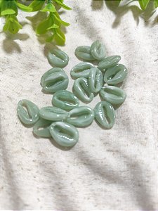 Búzios Resina 18mm Verde Mesclado (10un)